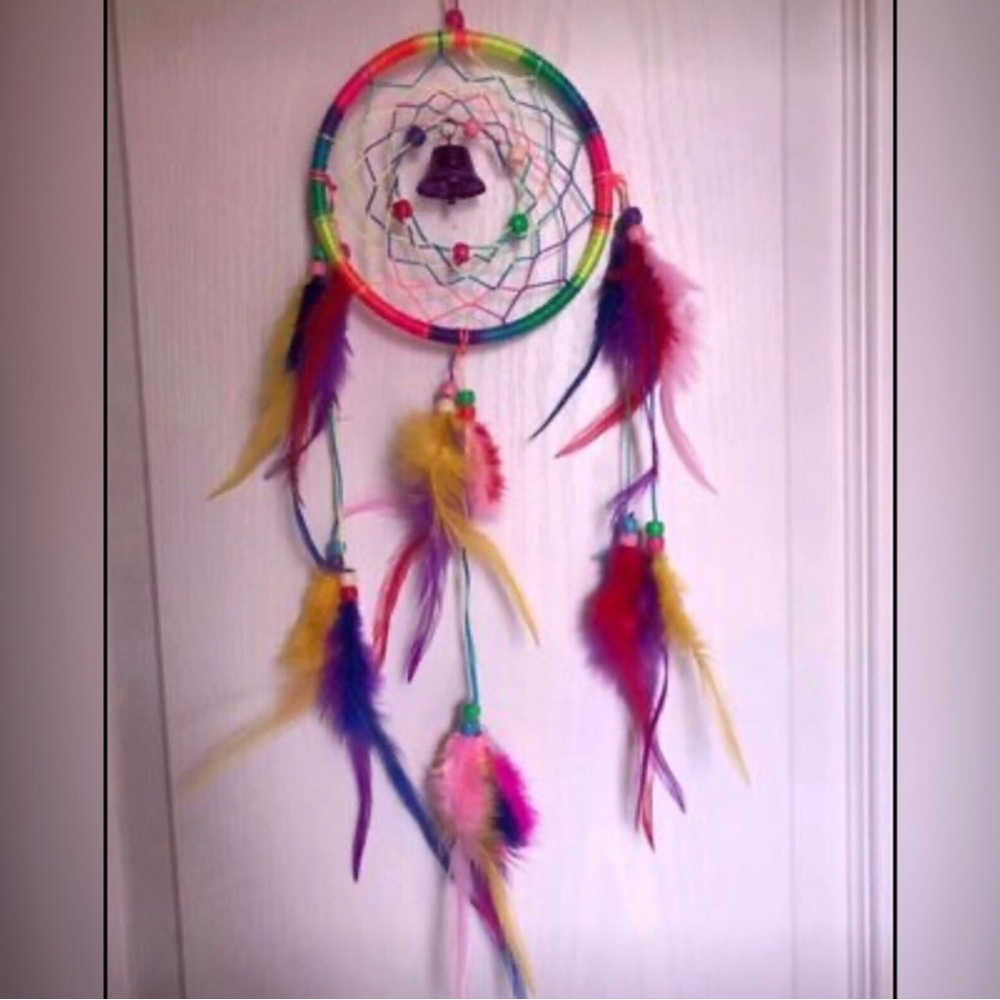 Rainbow Feather Dreamcatcher - Multicolor